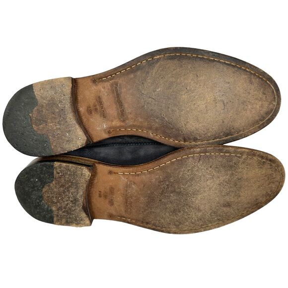 Ermenegildo‎ Zegna Shoes Men\'s US 9 Navy Blue Suede Monk Strap Loafer Cap Toe main image 6